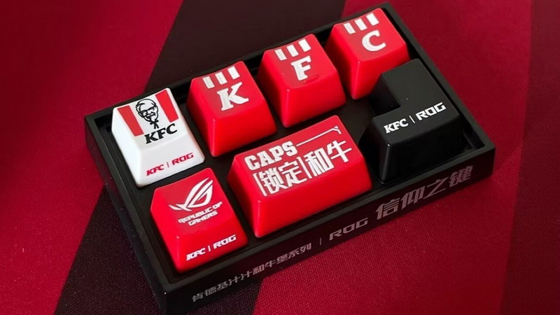KFC вместе с Asus ROG выпустила уникальные кейкапы для геймерских клавиатур
