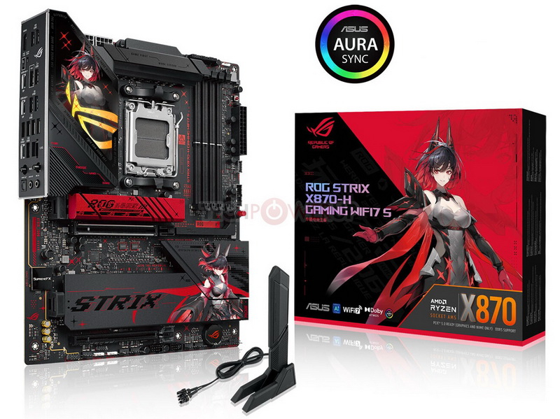 Asus представила материнскую плату ROG Strix X870-H Gaming WiFi7 S с ярким аниме-дизайном
