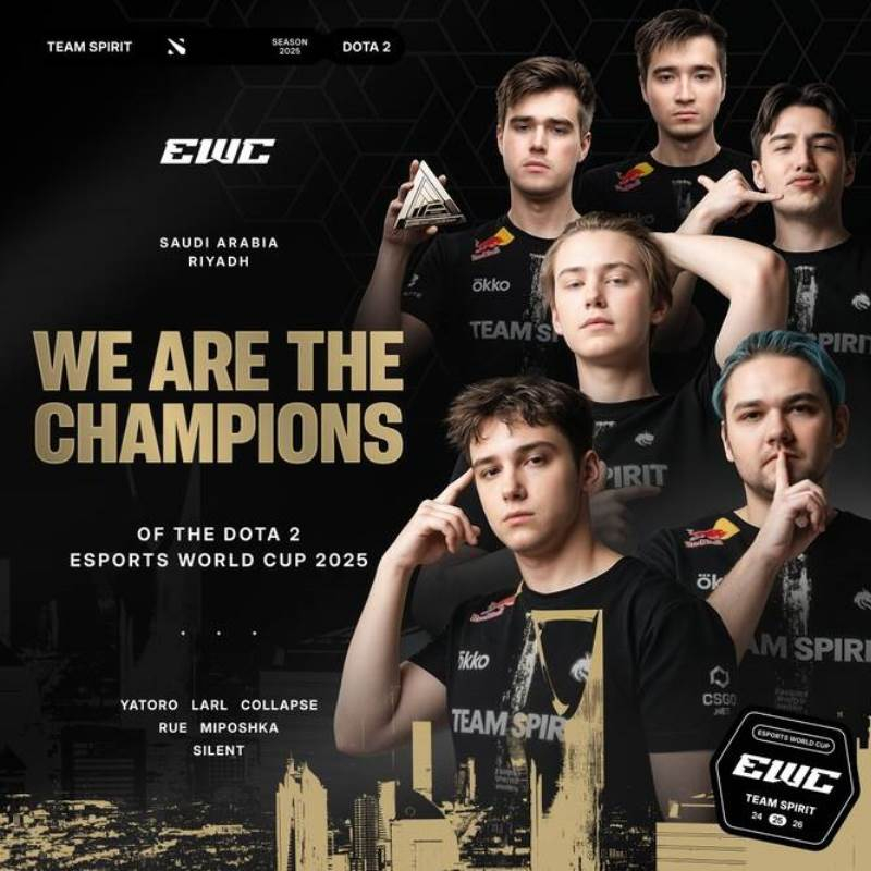 Team Spirit стала обладателем кубка мира по Dota 2