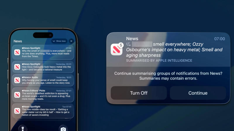 Стало известно, как будут выглядеть переделанные новостные сводки Apple Intelligence в iOS 26