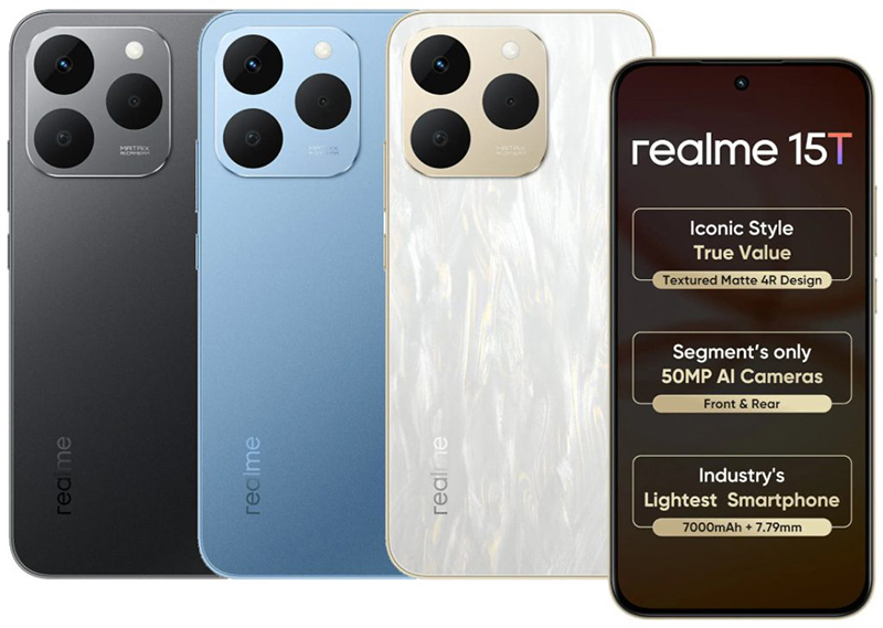 Анонсирован смартфон Realme 15T с внешностью iPhone 16 Pro и батареей на 7000 мА·ч