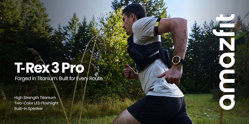 Amazfit представила смарт-часы T-Rex 3 Pro с титановым корпусом и автономностью до 26 дней за €400