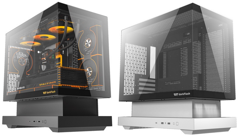 darkFlash представила необычный корпус Floatron F1 с пьедесталом