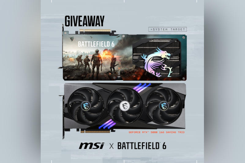 MSI создала видеокарту GeForce RTX 5080 Gaming Trio в стиле Battlefield 6, и отдаст её кому-то бесплатно