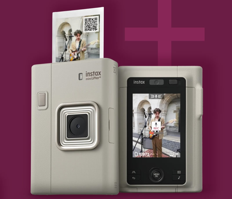 Fujifilm представила гибридную камеру Instax LiPlay Plus  с записью звука, принтером и селфи-камерой