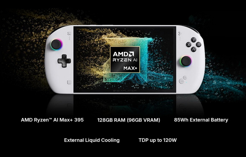 OneXPlayer представила портативную консоль OneXFly Apex с жидкостным кулером и мощнейшим мобильным Ryzen