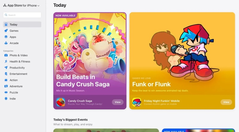 Apple     - App Store   