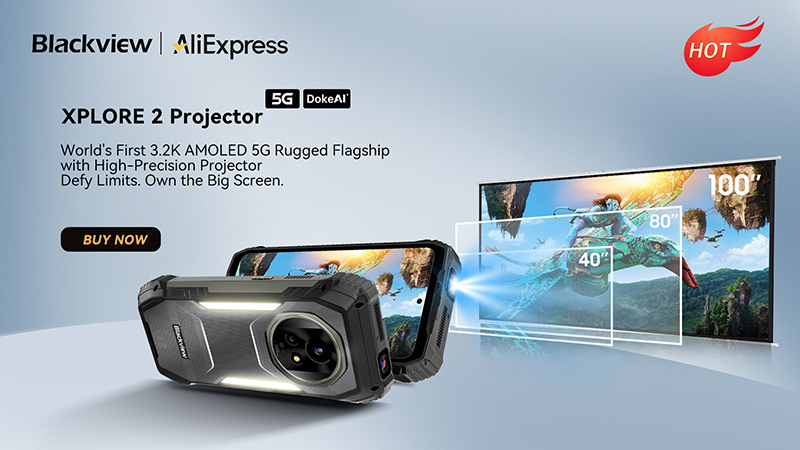 Blackview начала продажи защищённого смартфона Xplore 2 Projector с проектором, смарт-часов W90 Pro и умных очков BV100 - похожая новость на Toplenta