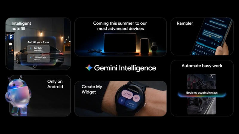 Иллюстрация функций ИИ Gemini Intelligence от Google для Android-смартфонов Иллюстрация функций ИИ Gemini Intelligence от Google для Android-смартфонов