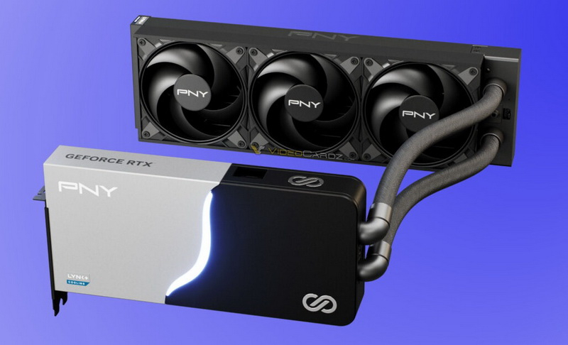 PNY выпустит видеокарту GeForce RTX 5090 с модульной СЖО Lynx