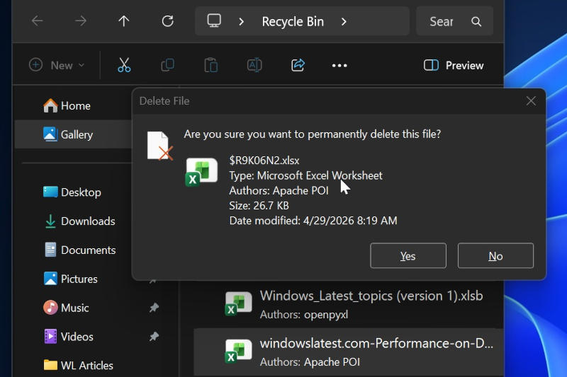В последнем обновлении Windows 11 сломалась «Корзина» и запуск приложений Office