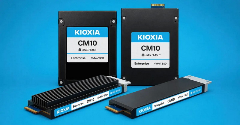 Kioxia представила свои первые SSD с PCIe 6.0 — до 61,44 Тбайт, но скорость пока не уточняется