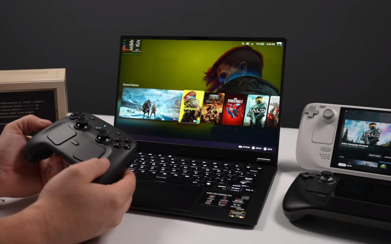 SteamOS на ноутбуке с AMD Strix Halo: почти Steam Deck, но мощнее