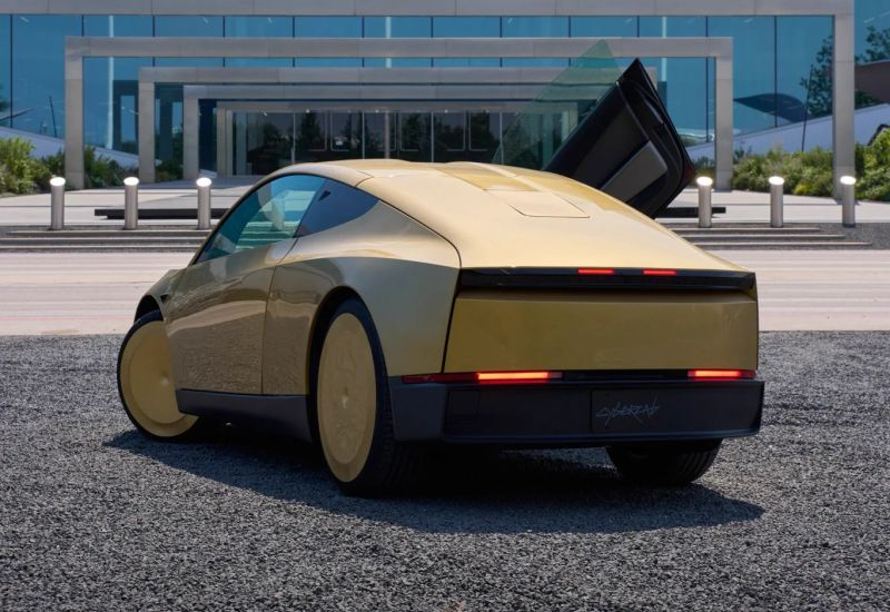 Tesla показала Cybercab со встроенной антенной Starlink