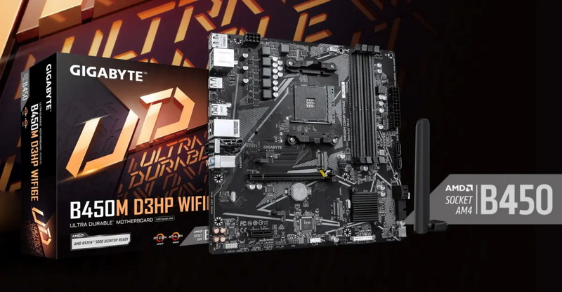 Gigabyte выпустила новые платы B450M D3HP для AM4 в 2026 году