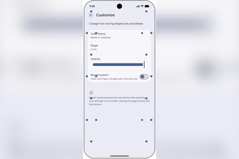 Google перенесла защиту от укачивания с Pixel на другие Android-смартфоны — точки будут обманывать мозг пассажира