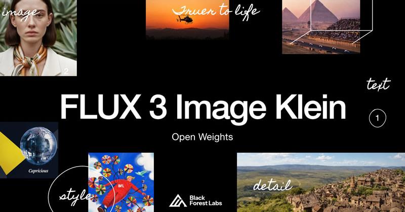 Вышла FLUX 3 Image Klein с открытыми весами для генерации и редактирования изображений — она быстро работает даже на RTX 4070