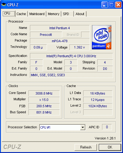  Intel Pentium 4 3E 