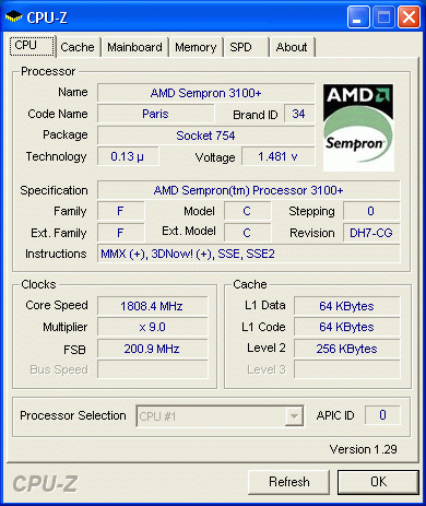  Sempron 3100+ 