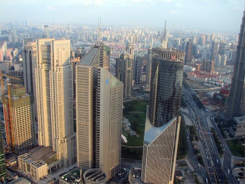  небоскребы Шанхая 