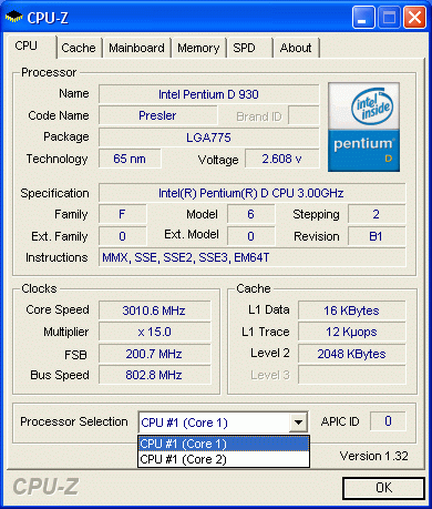 Intel Pentium D 930 