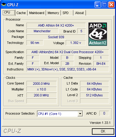  AMD Athlon 64 X2 4200+ 