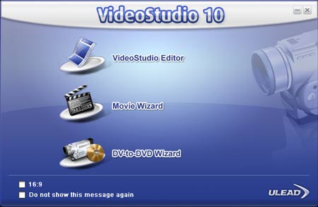  Ulead Video Studio 10 главное меню 