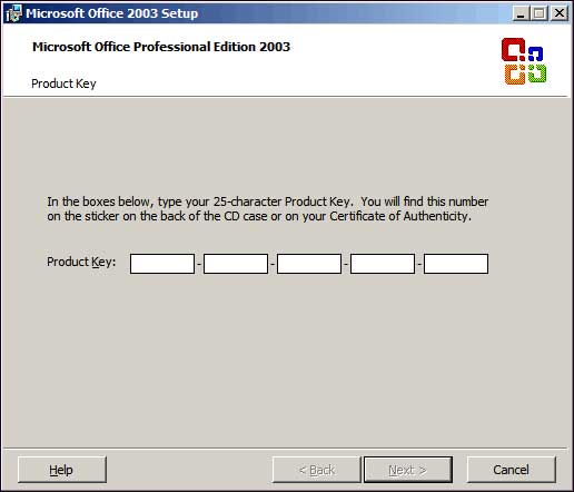 Microsoft Office 2003 Working Serial Code