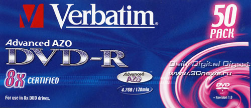  Verbatim DVD-R 8x 