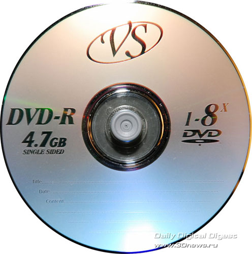  VS DVD-R 8х 