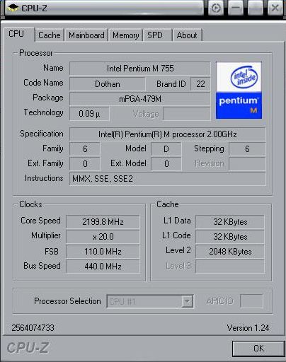 2200MHz Dothan