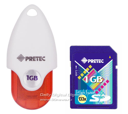 Pretec i-Disk Aqua и 133x Secure Digital