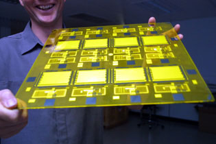 Образцы напечатанных OLED