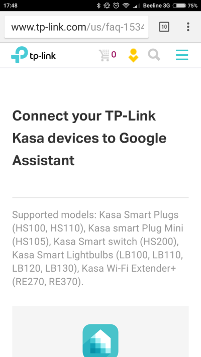 connect kasa to google